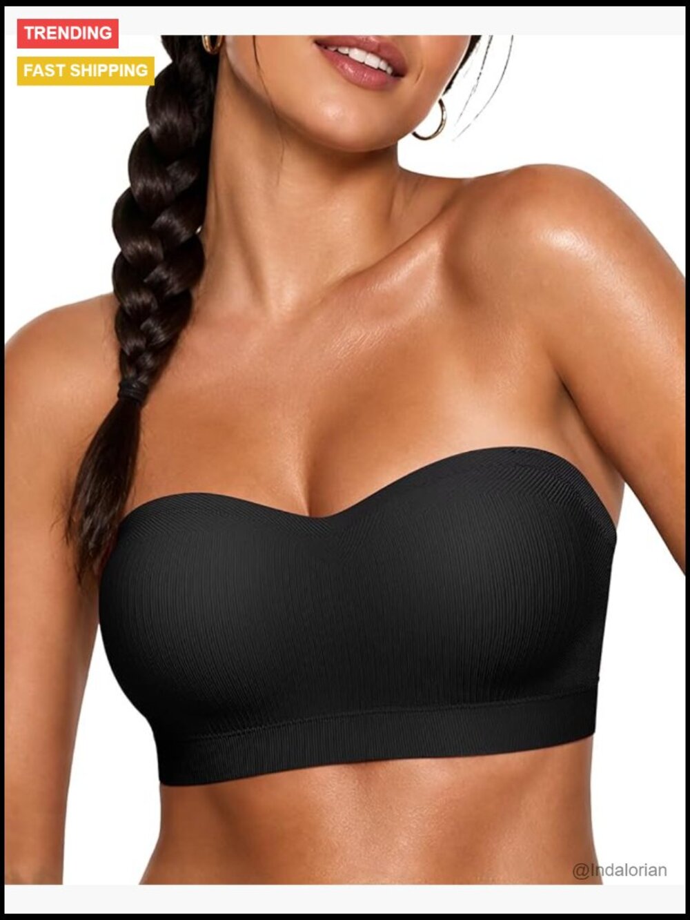 Strapless Wireless Non-Slip Push Up Bandeau Bra Padded Bralette Tube Top Support